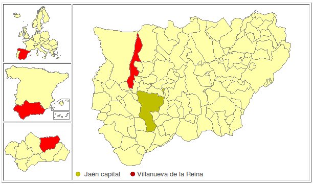 Villanueva de la Reina - Villanueva de la Reina. Localizaci�n