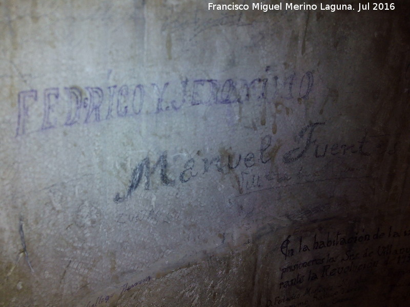 Historia de Villanueva de la Reina - Historia de Villanueva de la Reina. Pintadas de presos de la Guerra Civil en la Catedral de Ja�n