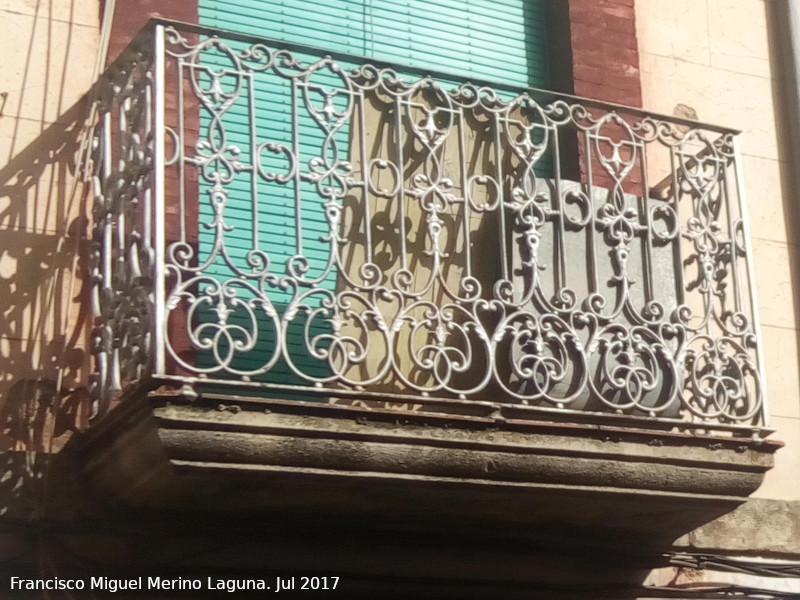 Casa de la Calle Lorite n� 9-11 - Casa de la Calle Lorite n� 9-11. Balc�n de hierro fundido
