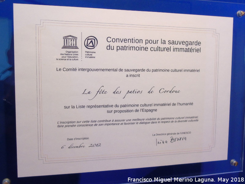 Centro Cultural Inmaterial de los Patios de C�rdoba - Centro Cultural Inmaterial de los Patios de C�rdoba. 