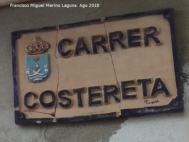 Calle de la Costereta - Calle de la Costereta. Placa