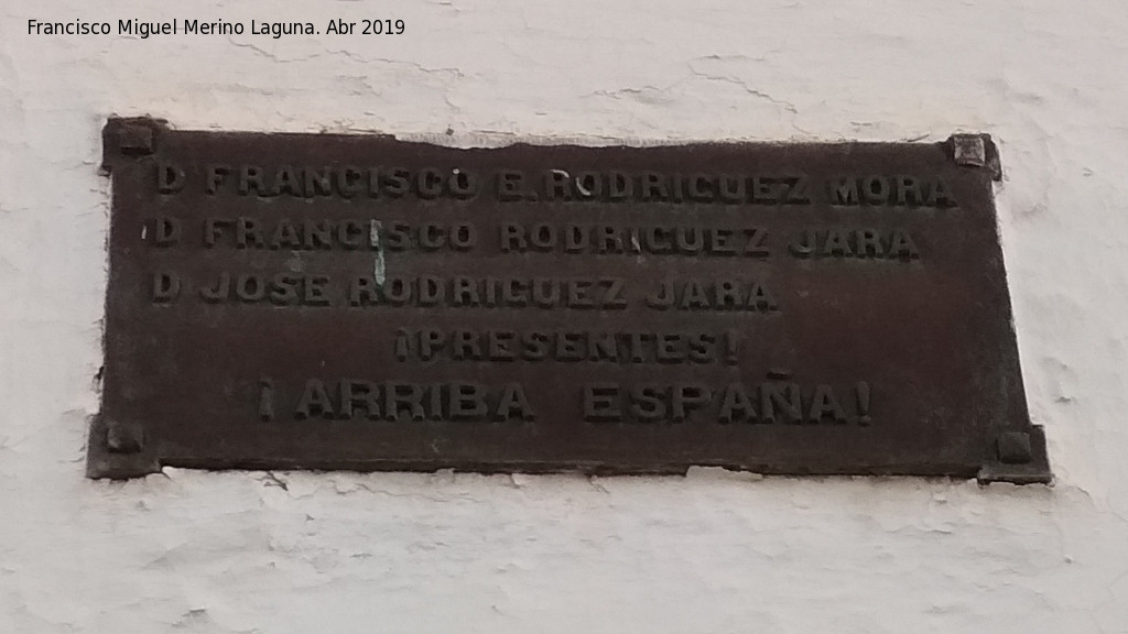 Casa de la Calle Fernando Belmonte n� 12 - Casa de la Calle Fernando Belmonte n� 12. Placa
