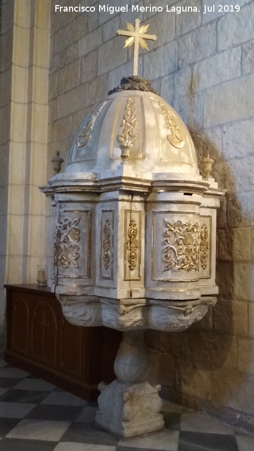 Catedral de Santa Mar�a. Capilla del Batisterio - Catedral de Santa Mar�a. Capilla del Batisterio. Pila bautismal