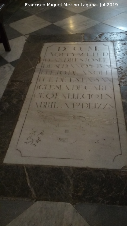 Catedral de Santa Mar�a. Capilla de San Andr�s - Catedral de Santa Mar�a. Capilla de San Andr�s. Tumba