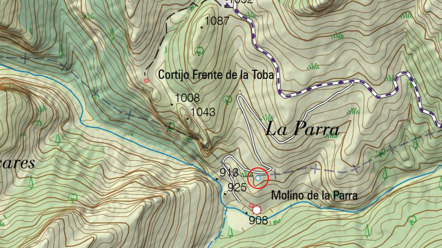 Aprisco Majada de las Vacas - Aprisco Majada de las Vacas. Mapa