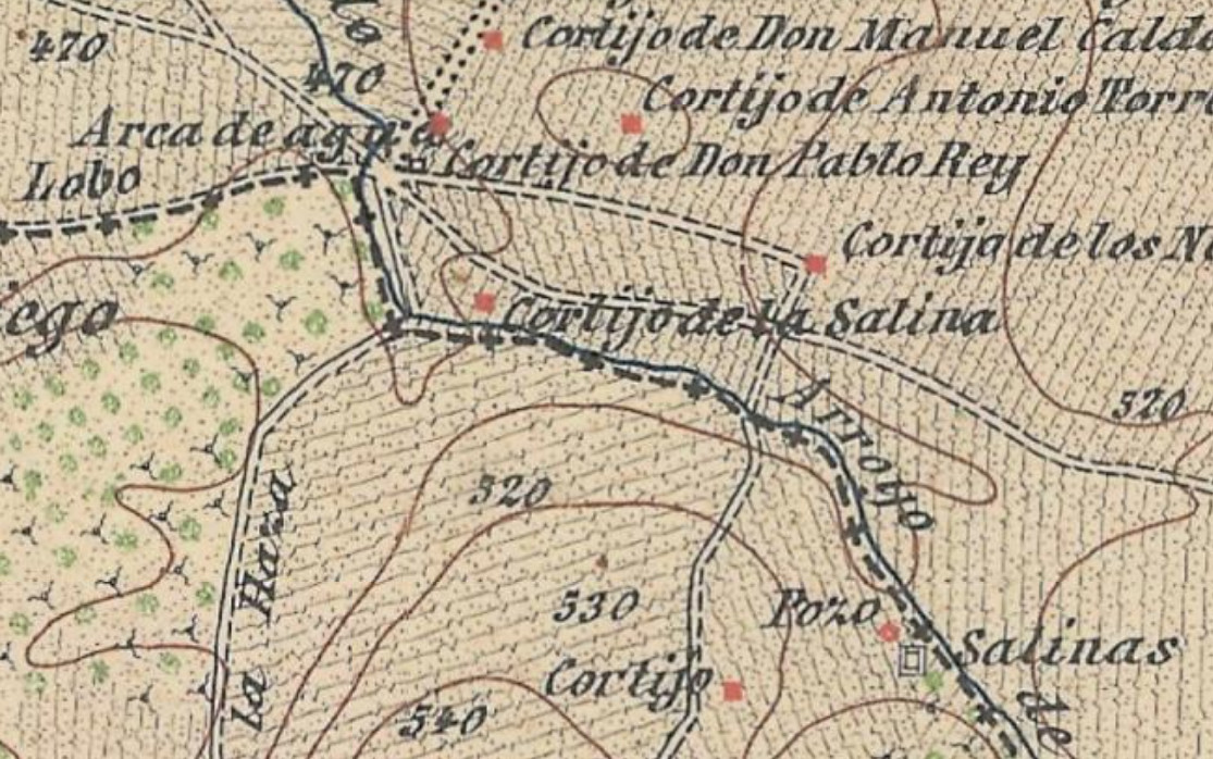 Cortijo de la Salina - Cortijo de la Salina. Mapa antiguo