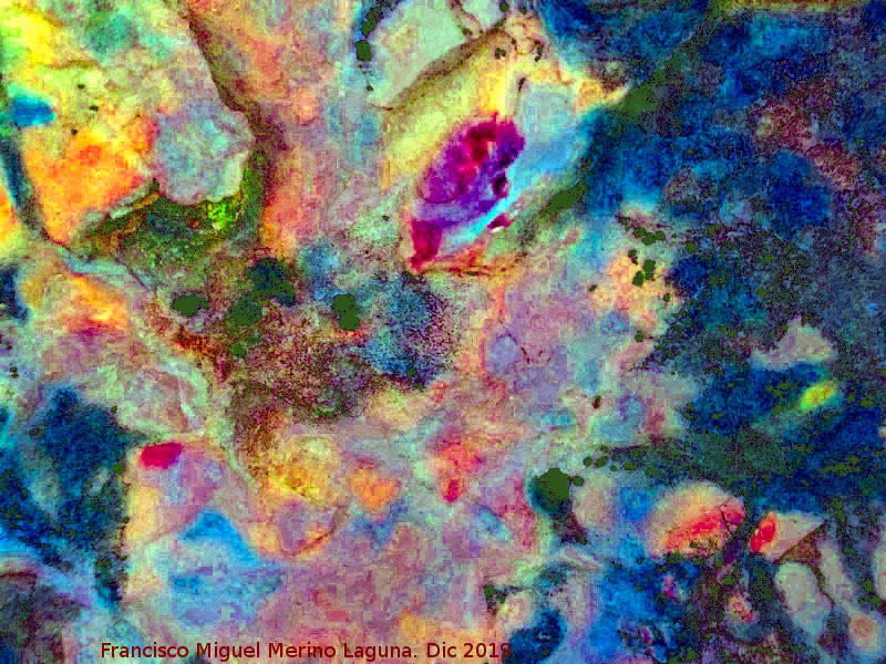 Pinturas rupestres de la Cerradura - Pinturas rupestres de la Cerradura. Tratadas con Dstretch