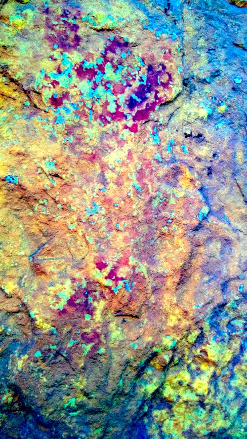 Pinturas rupestres del Poyo de la Cerradura - Pinturas rupestres del Poyo de la Cerradura. Tratada con Dstretch