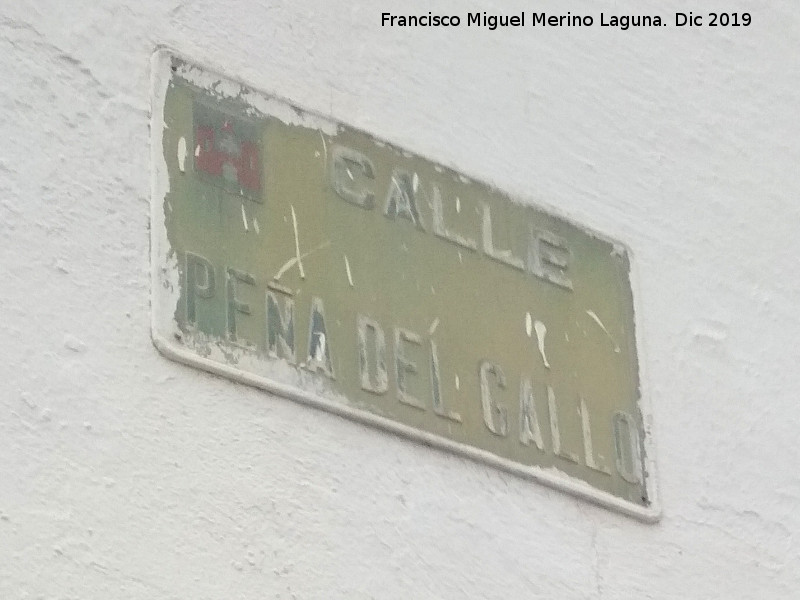 Calle Pea del Gallo - Calle Pea del Gallo. Placa