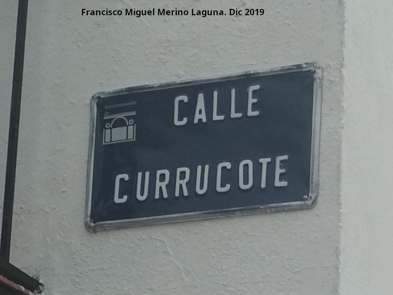 Calle Currucote - Calle Currucote. Placa