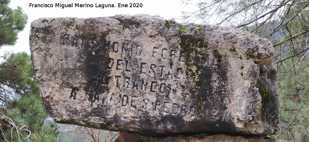 Hito de la Cuesta de Juan Domingo - Hito de la Cuesta de Juan Domingo. Inscripci�n de la cara norte