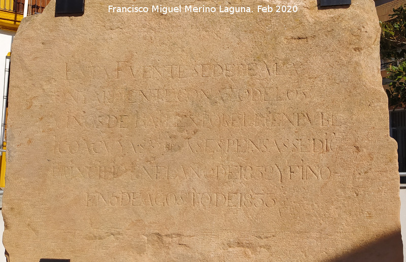 Inscripci�n de la Fuente - Inscripci�n de la Fuente. 