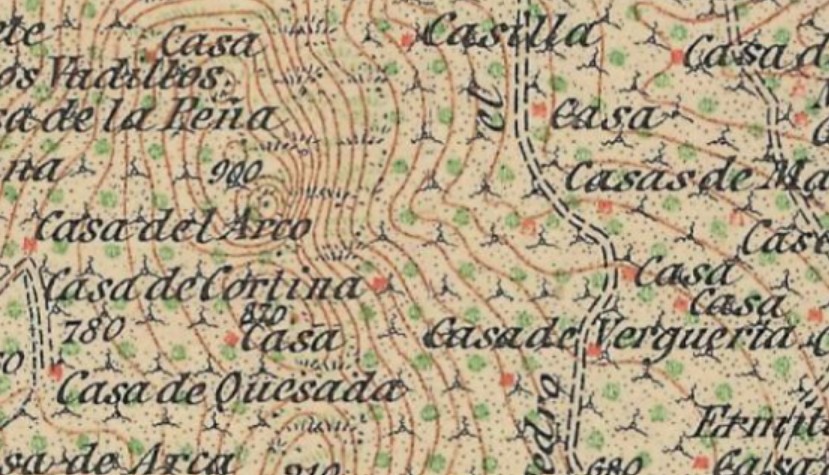 Caser�a de Cortina - Caser�a de Cortina. Mapa antiguo