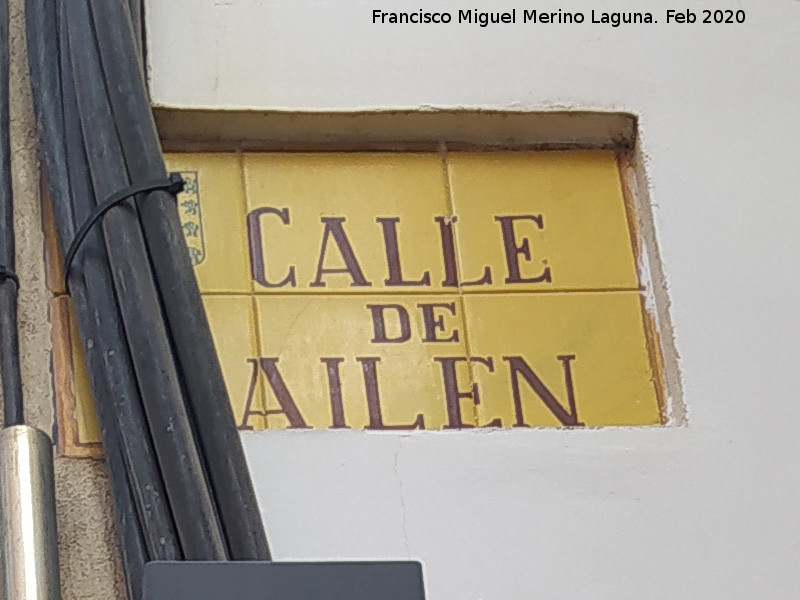 Calle Bail�n - Calle Bail�n. Placa