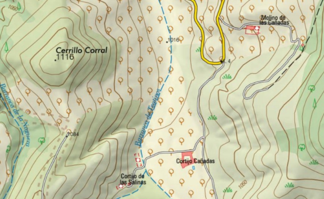 Molino de las Ca�adas - Molino de las Ca�adas. Mapa