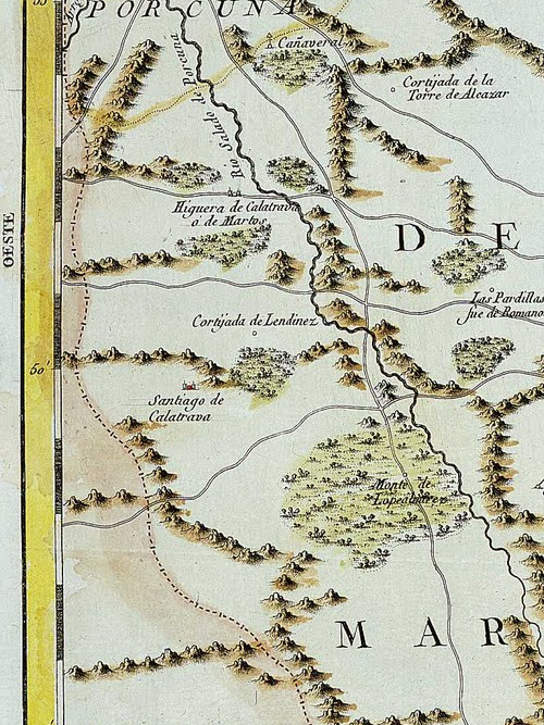 Aldea Lend�nez - Aldea Lend�nez. Mapa del Partido de Martos 1735