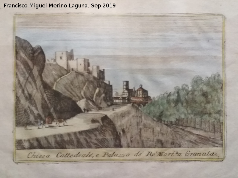 Historia de Granada - Historia de Granada. Dibujo antiguo. Casa de los Tiros