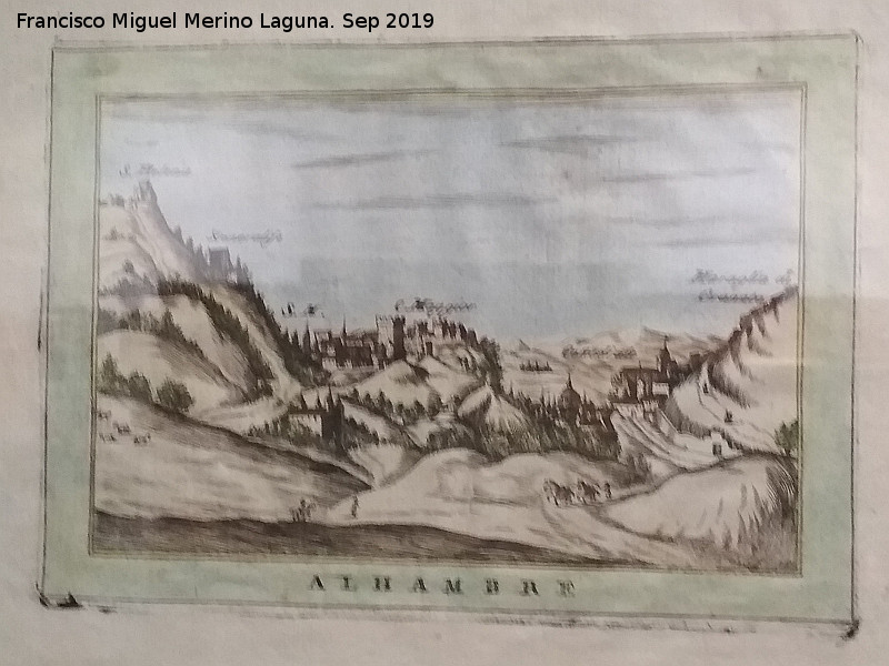 Historia de Granada - Historia de Granada. Dibujo antiguo. Casa de los Tiros