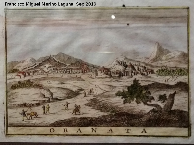 Historia de Granada - Historia de Granada. Dibujo antiguo. Casa de los Tiros