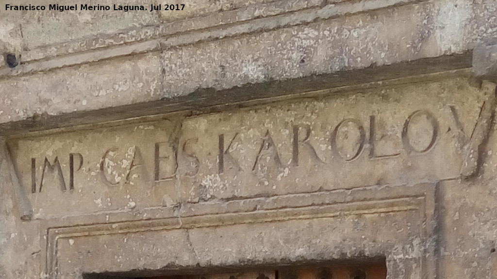 Alhambra. Palacio de Carlos V - Alhambra. Palacio de Carlos V. Inscripci�n de Carlos V