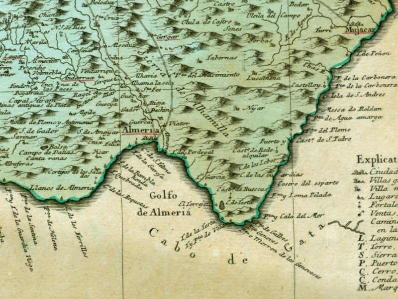 Historia de Almer�a - Historia de Almer�a. Mapa 1782