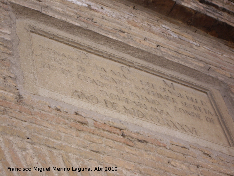 Arco de Capuchinos - Arco de Capuchinos. Inscripcin izquierda
