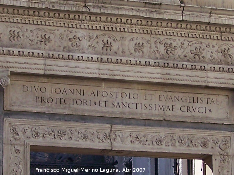 Escuela Grande de San Giovanni Evangelista - Escuela Grande de San Giovanni Evangelista. Inscripcin