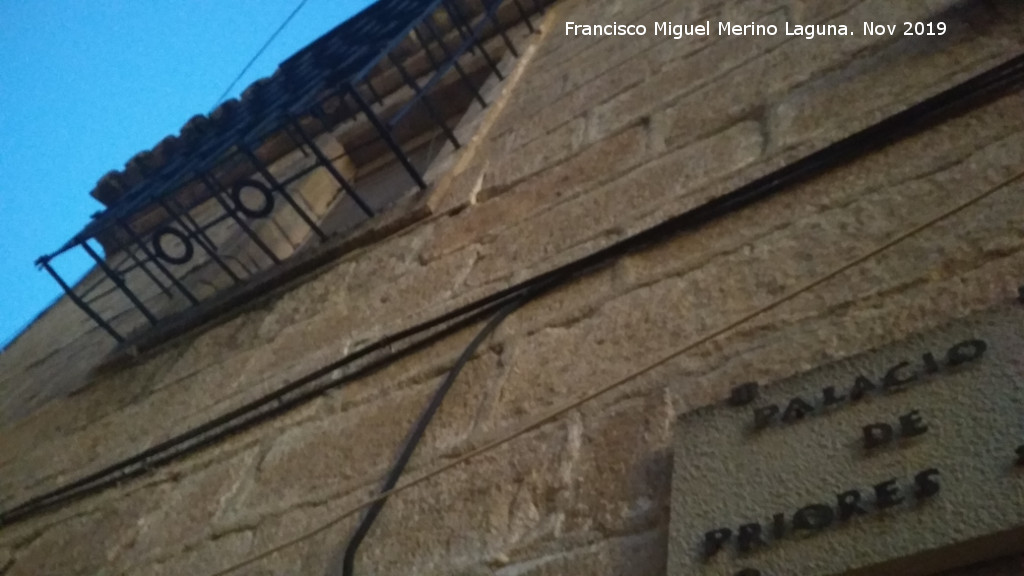 Palacio de los Priores - Palacio de los Priores. Detalle de la rejera
