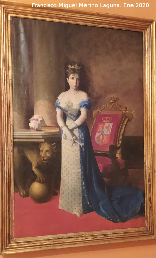 Alfonso XII - Alfonso XII. Mar�a Cristina cuadro de Pedro Rodr�guez de la Torre. Museo Provincial de Ja�n
