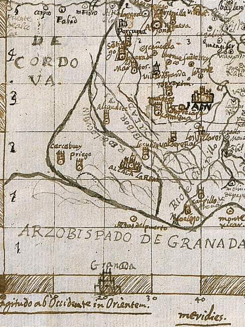 Historia de Castillo de Locub�n - Historia de Castillo de Locub�n. Mapa de 1641