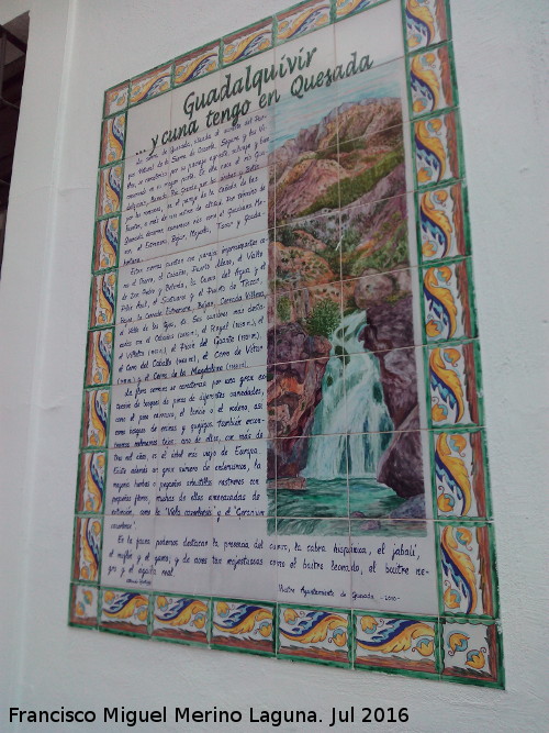R�o Guadalquivir - R�o Guadalquivir. Placa de cer�mica en Quesada
