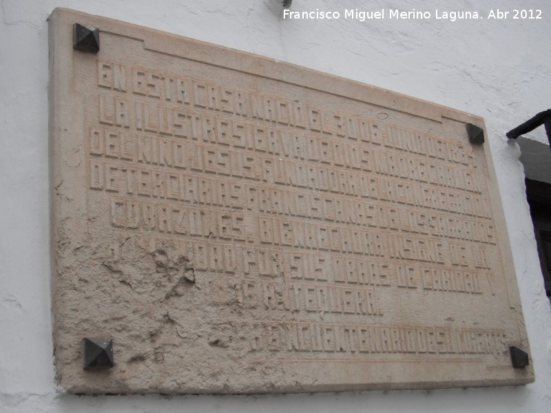 Casa de la Cuesta de los Rojas n� 4 - Casa de la Cuesta de los Rojas n� 4. Placa