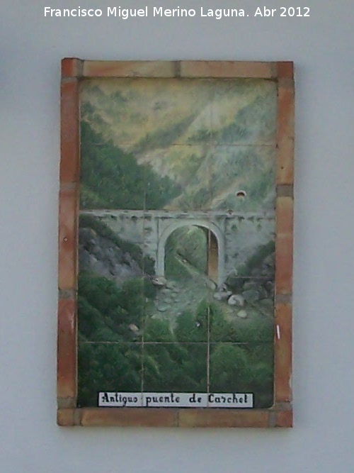 Puente de C�rchel - Puente de C�rchel. Azulejos en el polideportivo de C�rchel