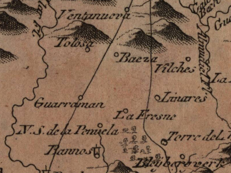 Historia de Guarrom�n - Historia de Guarrom�n. Mapa 1799