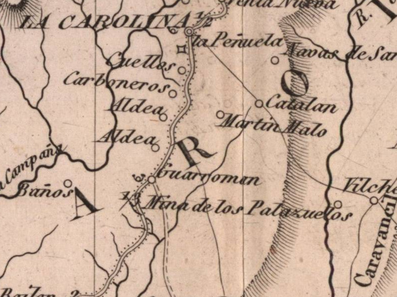 Historia de Guarrom�n - Historia de Guarrom�n. Mapa 1847