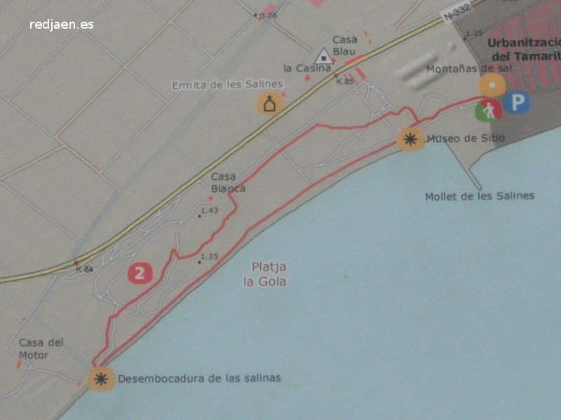 Playa de la Gola - Playa de la Gola. Mapa