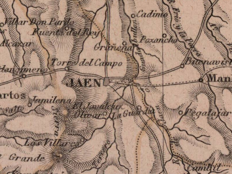 Castillo de Oti�ar - Castillo de Oti�ar. Mapa 1862