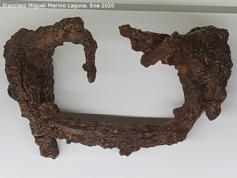 Palacio ibero del Cerro de la Merced - Palacio ibero del Cerro de la Merced. Asa de hierro. Exposici�n en el Museo Ibero de Ja�n