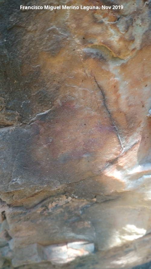 Pinturas rupestres del Cimbarrillo de Mar�a Antonia II - Pinturas rupestres del Cimbarrillo de Mar�a Antonia II. Figura de la derecha