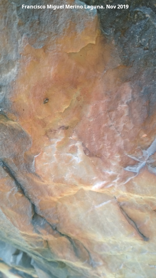 Pinturas rupestres del Cimbarrillo de Mar�a Antonia II - Pinturas rupestres del Cimbarrillo de Mar�a Antonia II. Figura de la izquierda