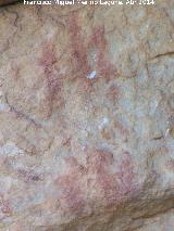 Pinturas rupestres de la Pe�a Escrita. Grupo I. Barras verticales