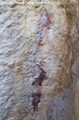 Pinturas rupestres del Poyo Bernab� Grupo II. Las dos cabras superpuestas