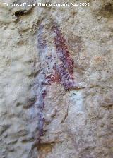 Pinturas rupestres del Poyo Bernab� Grupo II. Cabeza de la cabra superior