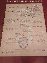 Historia de Jimena. Expediente de matriculaci�n del Hispano Suiza J-1055 en Jimena 1923. Archivo Hist�rico Provincial