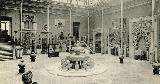 Museo Arqueolgico Nacional. Postal antigua del Patio rabe con una reproduccin del la Fuente de los Leones