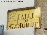 Calle San Jorge. Placa