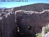 Castillo de Arenas. Recinto Inferior. Parapetos de tapial de la azotea del torre�n de tapial sur