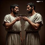 Brindis. Imagen generada con la IA Aria