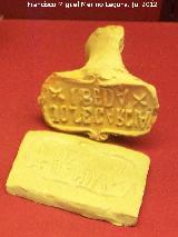 Historia de �beda. Sello alfarero siglo XIX. Museo Arqueol�gico de �beda