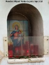 Estaciones de la Virgen del Rosario. Hornacina y azulejos
